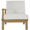 thumbnail image 3 of Modern Contemporary Outdoor Patio Teak Left-Arm Sofa, White Wood, 3 of 4