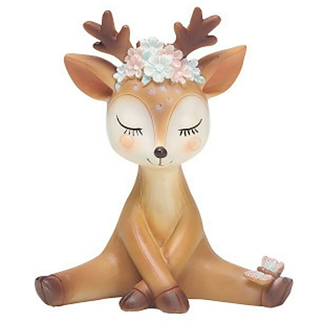 Desktop Ornament Resin Cute Cartoon Deer Car Interior Ornament Cake Decoration