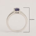 thumbnail image 6 of Mooneye 0.75 Ctw Oval Shape Simulated Tanzanite 925 Sterling Silver Solitaire Women Wedding Ring, 6 of 7