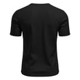 thumbnail image 6 of USNSM Mens Summer Casual Shirt Short Sleeve Solid Color Knit Shirt Texture Knitted Short Sleeve Loose Round Neck Blouse Shirt Black XXXL, 6 of 9