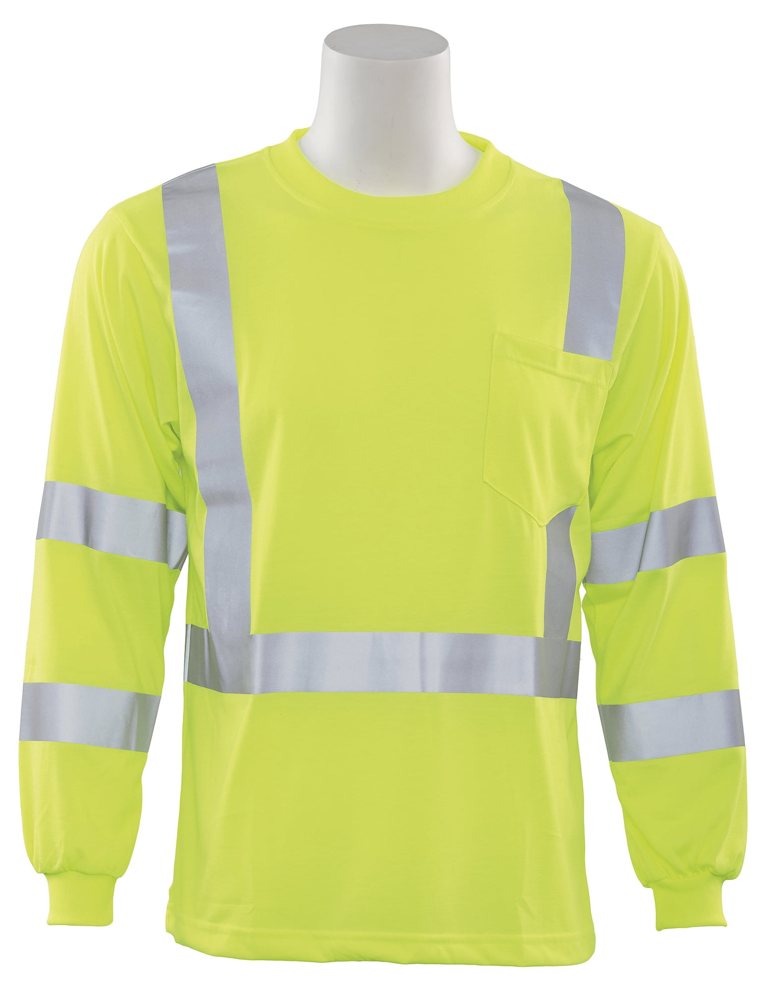 ERB Safety 9603S Ansi Class 3 TShirt Long Sleeve W/Reflective Tape