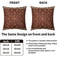 thumbnail image 4 of Burgundy Floral Block Print Pillow Covers 16x16 Set of 2 Vintage Persian Tabriz Rug Design Carpet Pattern Decorative Throw Pillow Cases Outdoor Farmhouse Modern Boho Decoration for Sofa Couch Bed, 4 of 6