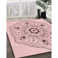 thumbnail image 2 of Ahgly Company Indoor Rectangle Patterned Pink Bubble Gum Pink Area Rugs, 8' x 12', 2 of 6