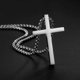 thumbnail image 2 of New Stainless Steel Cross Pendant Necklace for Men Women Minimalist Jewelry Male Female Necklaces Chokers Silver Color, 2 of 5