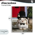 thumbnail image 4 of Stupell Industries Eclectic Lord Bunbury Rabbit White Framed Giclee Art, 24 x 30, by Lucia Heffernan, 4 of 8
