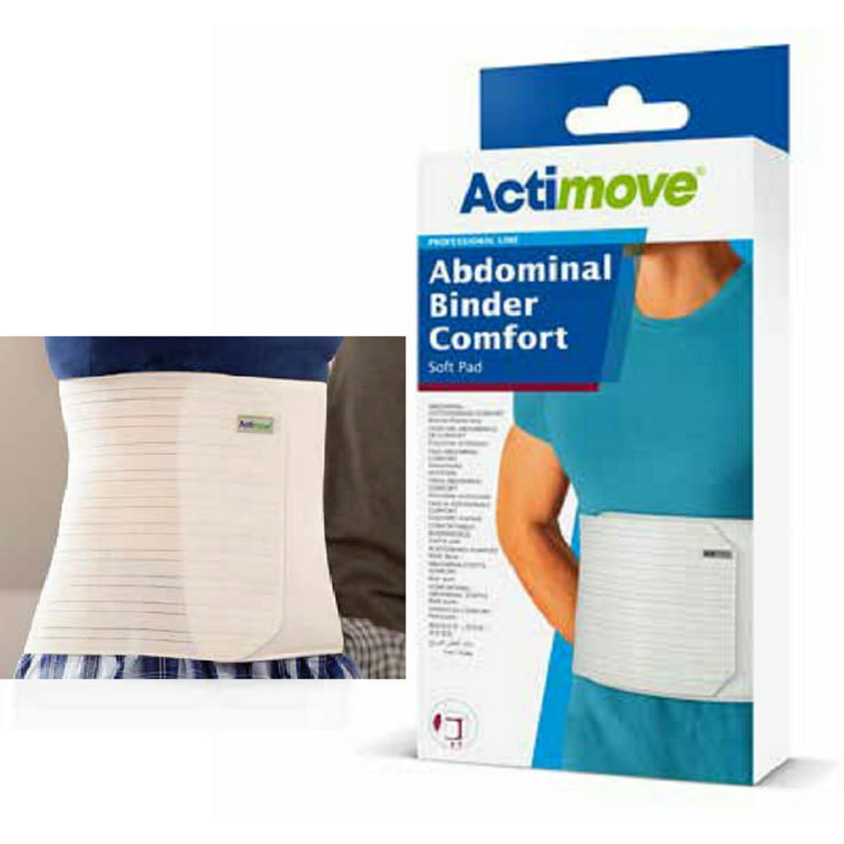Actimove Abdominal Binder Comfort with Soft Pad 12in White X-Small (21-3/4″  - 33-1/2″ (55 - 85cm))