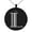 Black, variant on Stainless Steel Letter L Initial Metro Retro Monogram Engraved Small Medallion Circle Charm Pendant Necklace