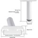 thumbnail image 2 of Bed Base Legs,pack Of 1 Metal Adjustable Metal Link Bed Leg For Retractable Furniture,heavy Duty Fits Universal Slats Metal Bed Base, 2 of 3