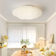 Arturesthome Modern White Cloud Flush Mount Ceiling Light Hanging Lights Fixture Chandelier Kids Room Bedroom Lamp Pendant Lighting for Children Living Room