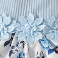 thumbnail image 6 of HCNTES Toddler Baby Girl Clothes Newborn Infant Outfits Ruffle Romper+ Soft Pants + Cute Headband Spring Summer Sets for Girls(Z01-Blue,0-3 Years), 6 of 9