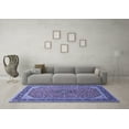 thumbnail image 3 of Ahgly Company Indoor Square Persian Blue Traditional Area Rugs, 8' Square, 3 of 4