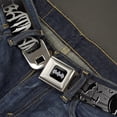 thumbnail image 2 of DC Comics Belt, Seatbelt Buckle Belt, Batman Bat Signals Flying Bats Black White, 34 to 52 Inches, 2 of 9