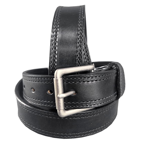 32 In HILASON Western Heavy Duty Genuine Leather Mens Belt Black