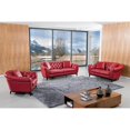 thumbnail image 2 of EK093 Red Color With Italian Full Leather Loveseat, 2 of 9