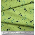thumbnail image 2 of Soimoi Moss Tissu Georgette Avion, Guitare Fil & Notes Instrument de Musique Décor Tissu Imprimé au Mètre 42 Pouces de Large, 2 of 3