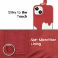 thumbnail image 5 of JETech Silicone Case for iPhone 14 6.1-Inch, Silky-Soft Touch Full-Body Protective Phone Case, Shockproof Cover with Microfiber Lining (Red), 5 of 7