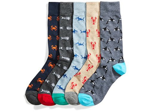 Pack of 5 Goodthreads Men's 5-Pack Patterned Socks