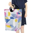 thumbnail image 4 of Yayeee Freestanding Laundry Hamper with Handle Collapsible Large Storage Basket for Clothes, Retro Simple Shapes, 4 of 7