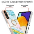 thumbnail image 2 of for Samsung Galaxy A35 Case, Soft TPU + IMD Marble Pattern Shiny Ring Kickstand Case for Girls and Women, Lens Protection Case for Samsung Galaxy A35, Green/Pink, 2 of 4