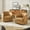 CAMEL, variant on Genuine Leather Barrel Chair with 360-Degree Swivel Modern and Solid Wood Base for Contemporary Living Room and Office Seating CAMEL