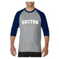 thumbnail image 1 of MmF - Mens Raglan Sleeve Baseball T-Shirts, up to Size 3XL - Boston, 1 of 4