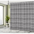 thumbnail image 4 of Ambesonne Vintage Tribal Shower Curtain, Monochrome Aztec Art, 69"Wx70"L, Charcoal Grey Pale Grey, 4 of 4