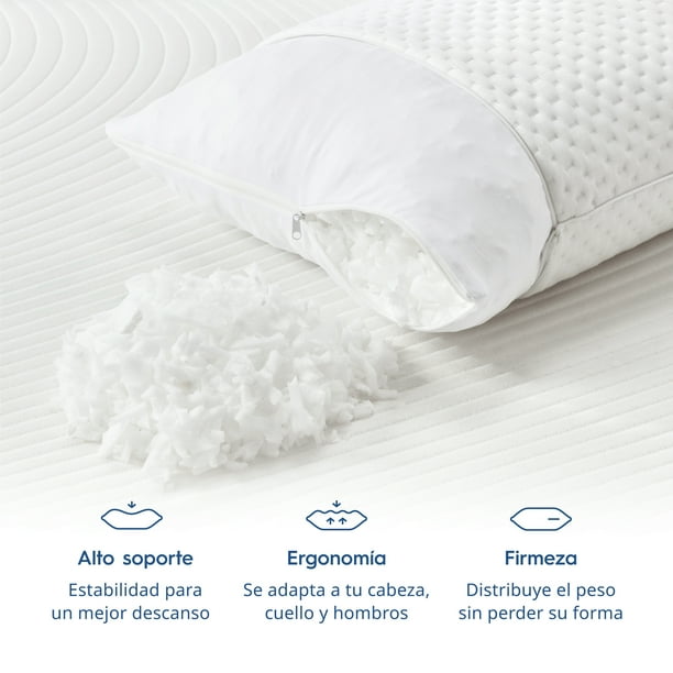 Almohada Luuna Ajustable Firme Tamano King Size Memory Foam Luuna Memory Foam Ajustable Walmart en linea