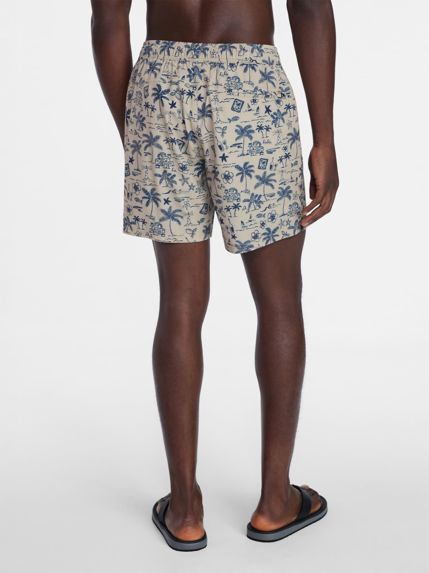 George Men's and Big Men's Performance Lined Swim Trunks, 5" Inseam, Sizes S-3XL