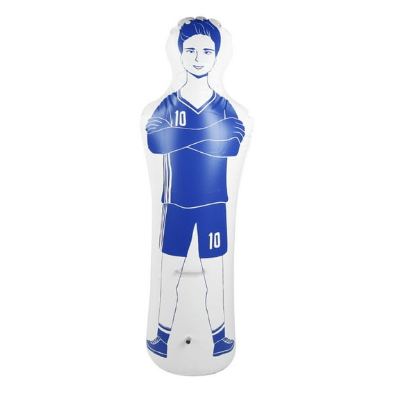 Inflatable Football Training Dummy Tumbler Soccer 0.35m PVC Boxing Punching Bag 40x160cmBlue