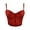 Red, variant on Crop Top for Women Sleeveless Color Block Mesh Bustier with Bead Detail, Summer Punk Style Bralette
