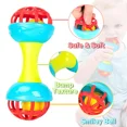 thumbnail image 3 of Juegos de sonajero para bebés juguetes sensoriales para bebés de 0 12 meses 1 año bola giratoria agarre desarrollo de actividades juguetes de dentición de silicona, 3 of 4