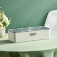 thumbnail image 1 of MORESEC Makeup Storage Stackable Organizer Box For Bathroom Vanity,Tray Kitchen Drawer Organizer With Lid And Drainer - Plastic Kitchen Cutlery Tray And Utensil Storage, 1 of 7