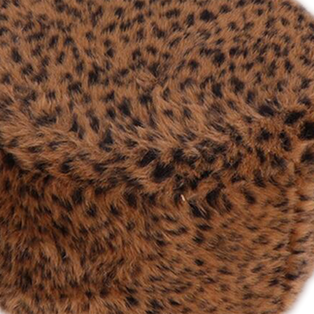 Round Ottoman cover Footstool Chair Cover 35cm Dia. Leopard Print Imitiate Leopard - 35cm - image 3 of 4
