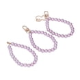 thumbnail image 4 of Pearl Key Chain, Pearl Hand Wrist Lanyard Metal Buckle Fine Polishing  For Keychains H5 Amethyst, 4 of 8