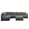 thumbnail image 4 of Modway Tahoe Aluminum Outdoor 5-Piece Sectional Sofa Set in Gray Charcoal, 4 of 10