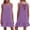 Purple, variant on BUIGTTKLOP Sundresses for Women Sleeveless Mini Dresses Crewneck Ruffle Hem Loose Fitted Summer Dresses