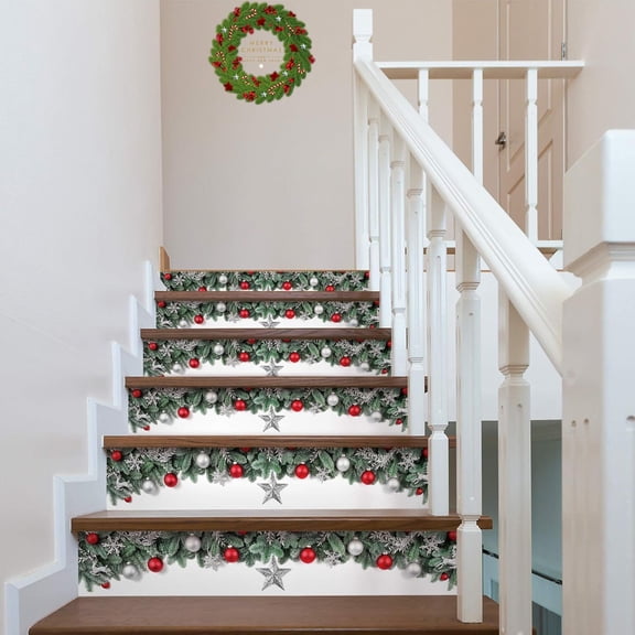 Christmas Printed Stairs Self Adhesive Decoration Wall Sticker