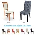 thumbnail image 4 of Dining Chair Cover Set Stretch Dining Chair Slipcovers Removable Washable Chair Protector Covers for Dining Room Home Wedding Banquet Party Hotel (Printed 02, 4 Pack), 4 of 8