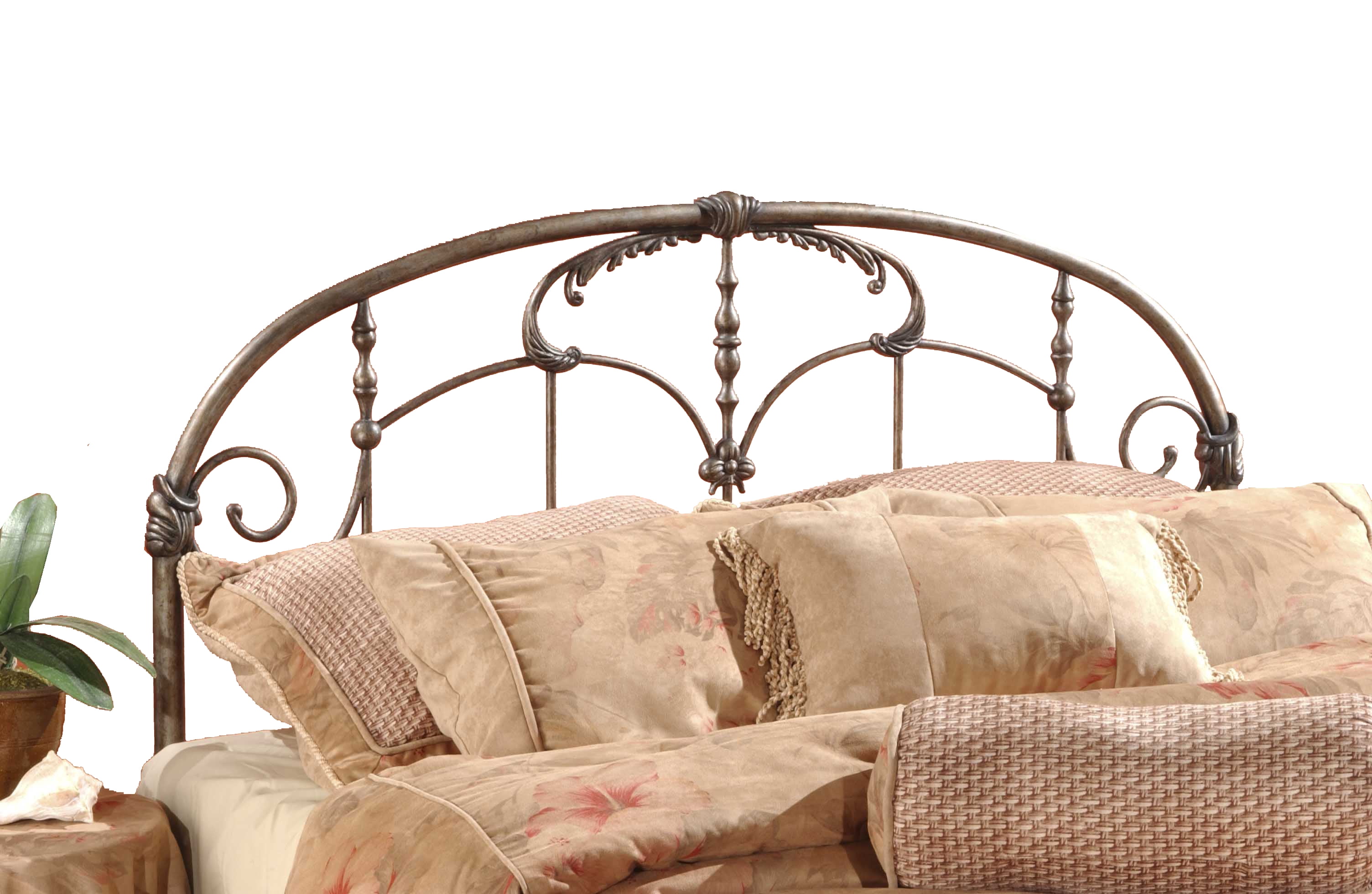 Hillsdale Furniture Jacqueline King Metal Headboard with Frame, Old