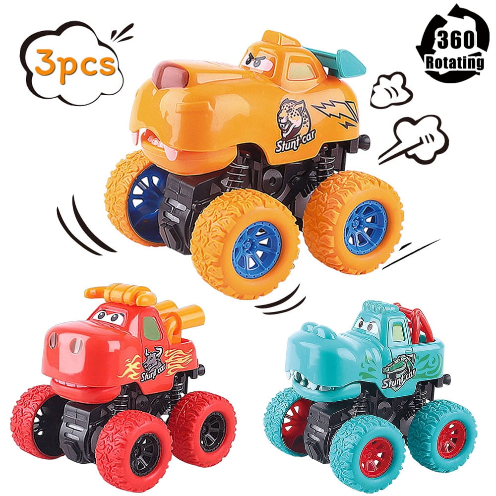 HAOAN Toy Cars for 1 Year Old Boy Monster Truck Toy Friction Power Bull