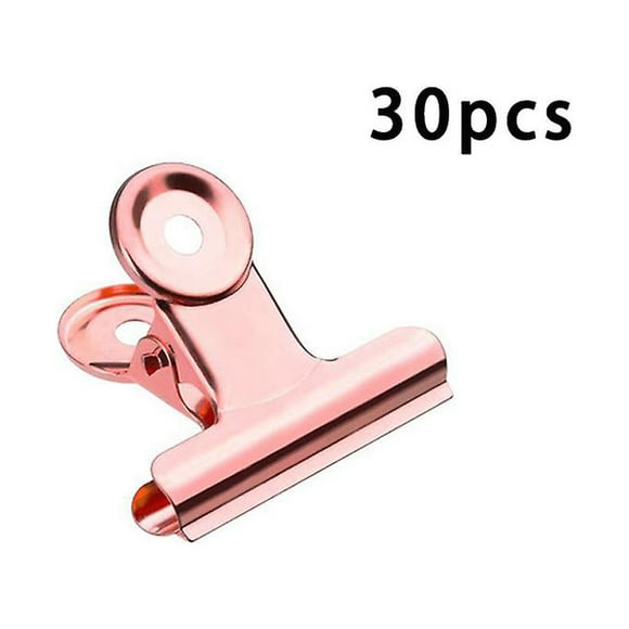 Lot de 30 Pinces à Charnière de 2 Pouces, Pinces à Papier en Métal pour Reliure, Pinces à Papier pour Documents, 50mm (Or)