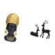 thumbnail image 5 of Estatua de mujer africana, figura de resina, adorno, estatua de reno, estante, decoración, escultura clásica, adecuada para el hogar, la oficina,, 5 of 8