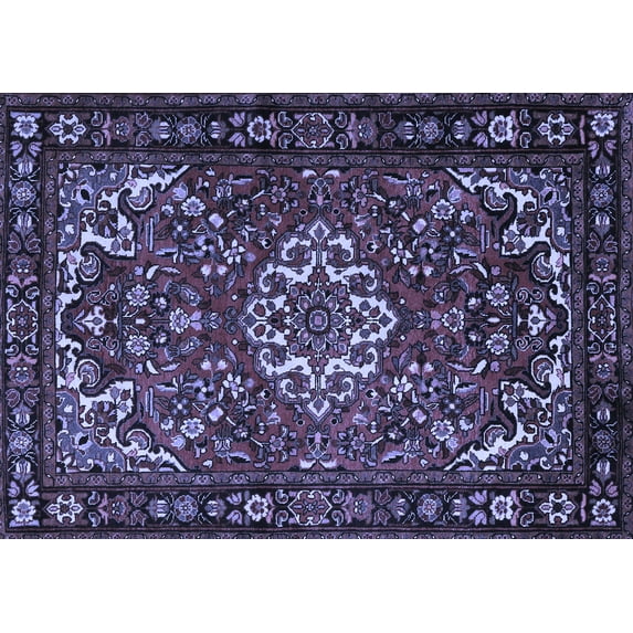 Ahgly Company Indoor Rectangle Persian Blue Traditional Area Rugs, 7' x 9'