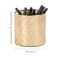 thumbnail image 3 of Pencil Cup Deco 79, cilindro de metal, diseño floral tallado con láser, 3 of 6