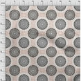 thumbnail image 3 of oneOone Cotton Jersey Black Fabric Circle Block Quilting Supplies Print Sewing Fabric By The Yard 58 Inch Wide, 3 of 4