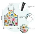 thumbnail image 7 of Pioneer Flower Floral Print Pattern Kids Aprons for Girls and Boys,Adjustable Neck Strap Toddler Aprons for Kids Cooking Baking, 7 of 7