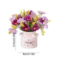 thumbnail image 2 of Artificial Flower Bonsai with Ceramic Vase, Maintenance Free Mini Decor, Easter Decor, Ideal for Home Office Desk and Table Centerpiece, Suitable for Car Cafe and Indoor Decoration, 3.2*2.6in, A, 2 of 6