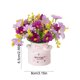 thumbnail image 3 of Bonsái de flores artificiales con maceta de cerámica para decoración del hogar u oficina, centro de mesa de bajo mantenimiento, estantería y decoración de escritorio, 3 of 5