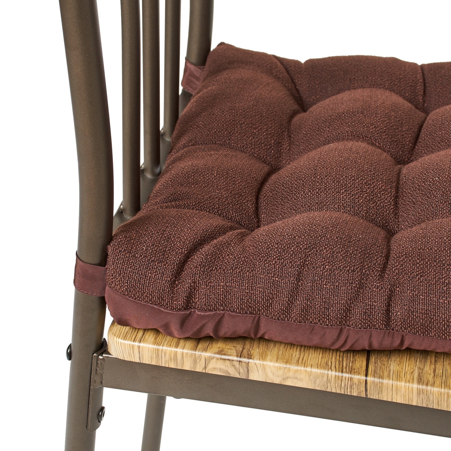 Mainstays Textured Chair Cushion, Red Sedona, 1-Piece, 15.5 L x 16 W 