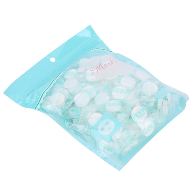 Paquete de 100 piezas de mascarillas faciales comprimidas desechables hechas a mano para el cuidado de la piel, mascarillas faciales de papel DIY